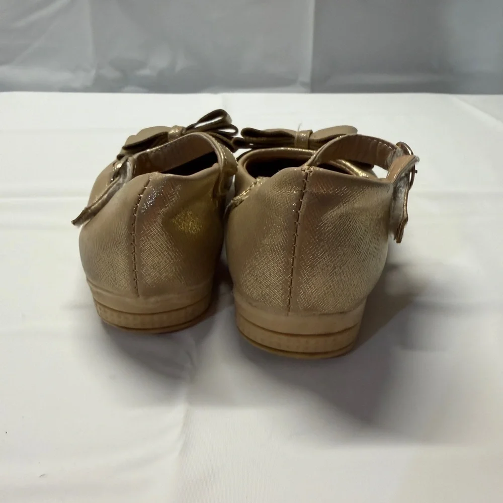 Elegant Gold Bow Kids Dress‎ Shoes